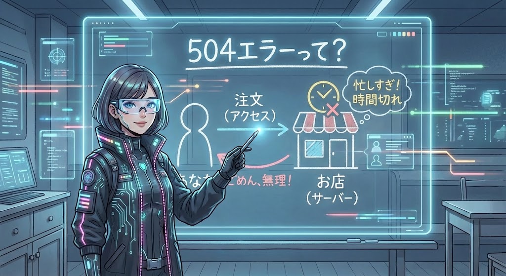 【解決策あり】504 Gateway Time-outエラーの原因と対処法:快適なウェブ閲覧を取り戻そう