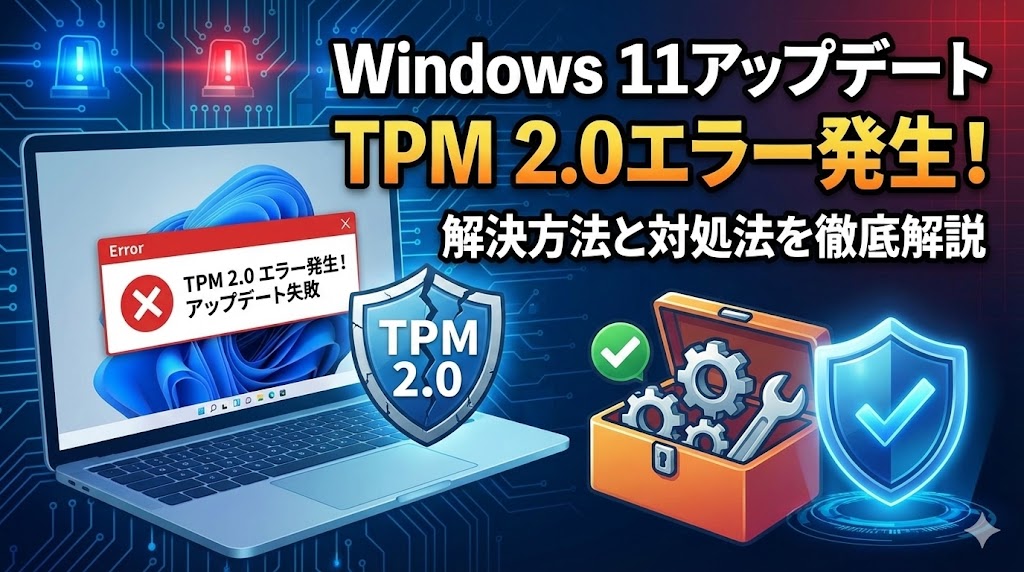 Windows 11アップデートでTPM 2.0エラー発生！解決方法と対処法を徹底解説