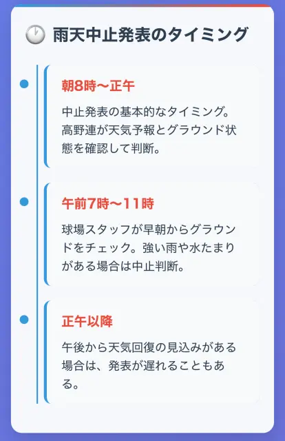2025年8月7日高校野球甲子園で午後2試合や雨天中止発表まとめ
