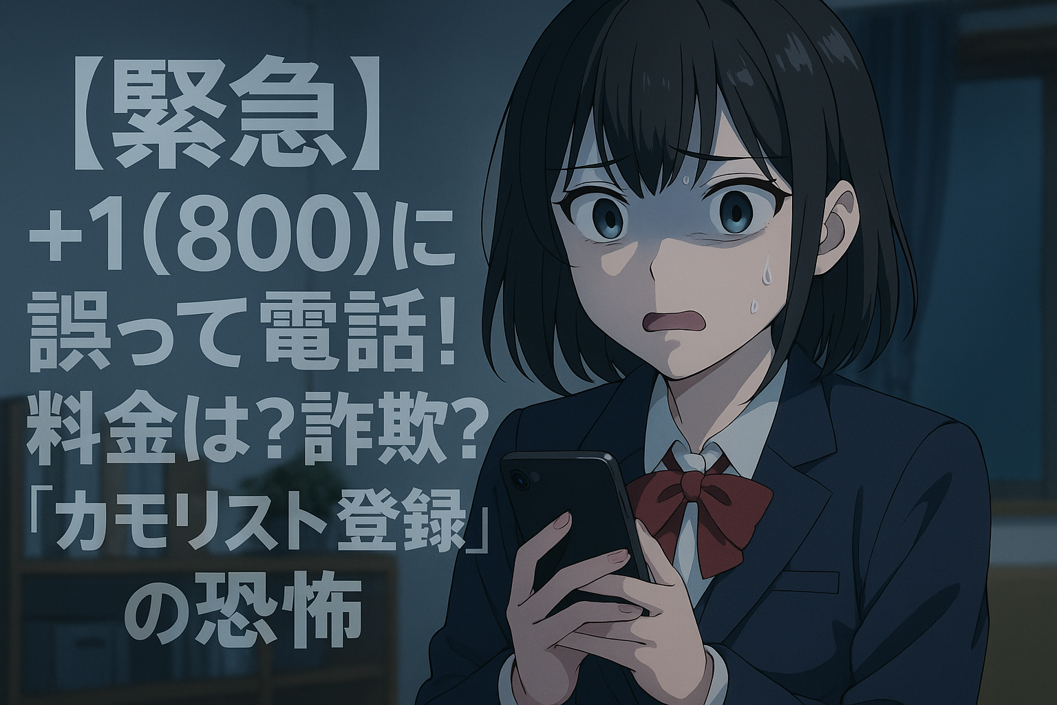 【緊急】+1(800)に誤って電話！料金は？詐欺？「カモリスト登録」の恐怖