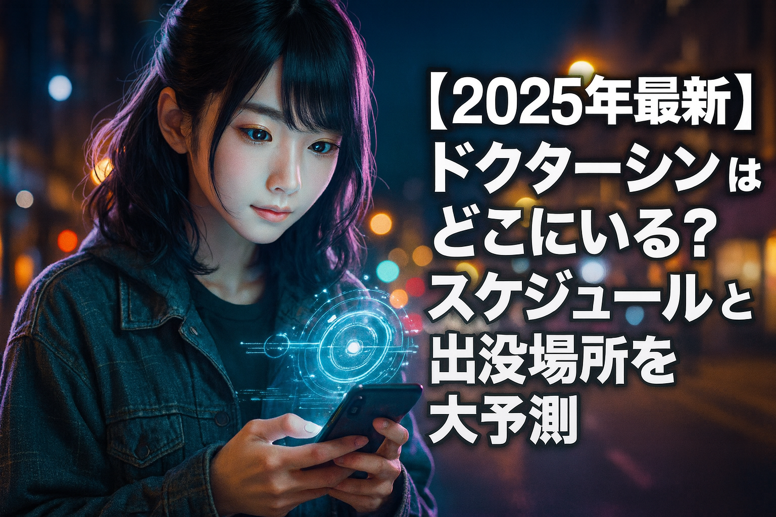 【2025年最新】ドクターシンはどこにいる？スケジュールと出没場所を大予測