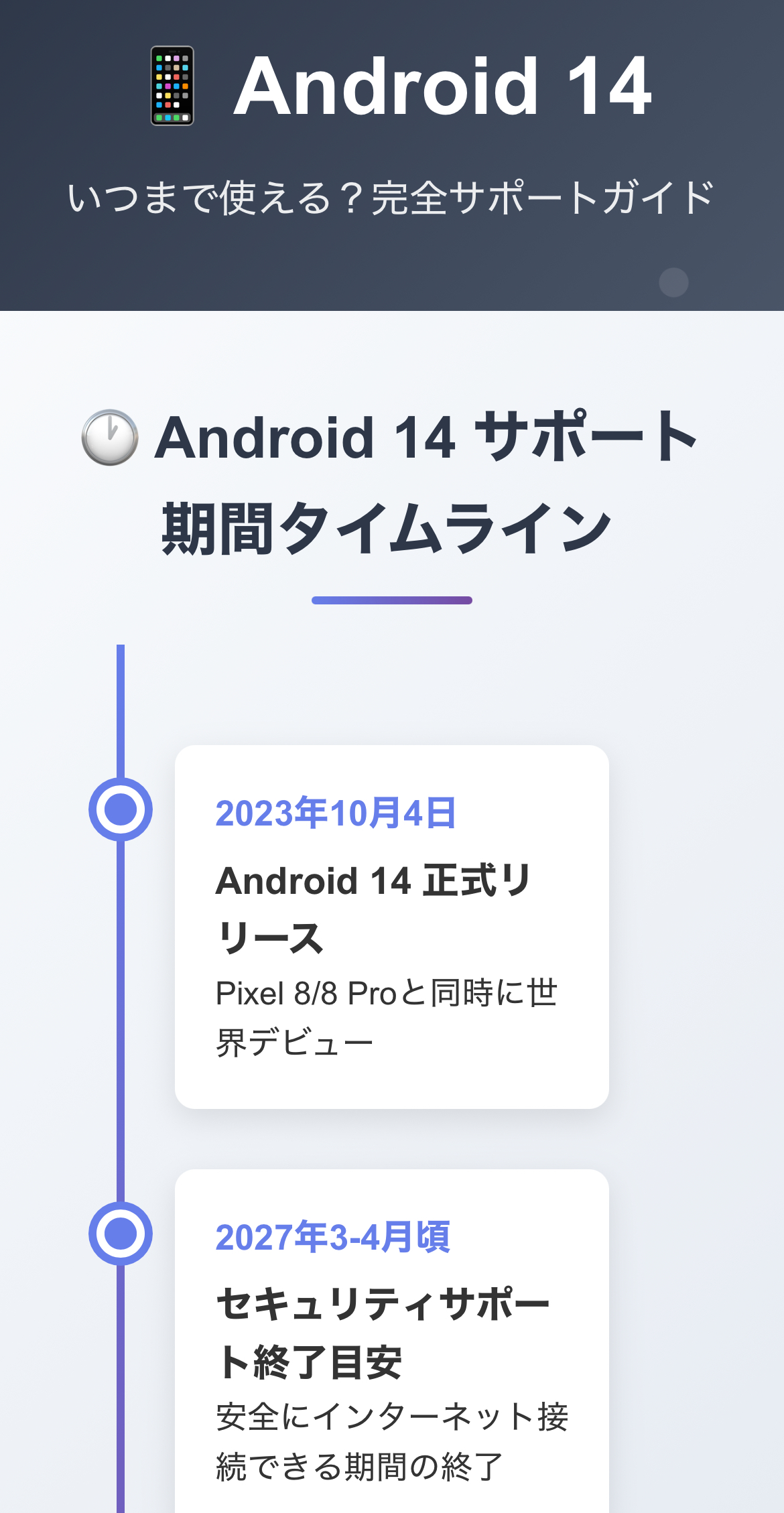 Android14はいつまで使える？【2025年最新】サポート終了日を解説