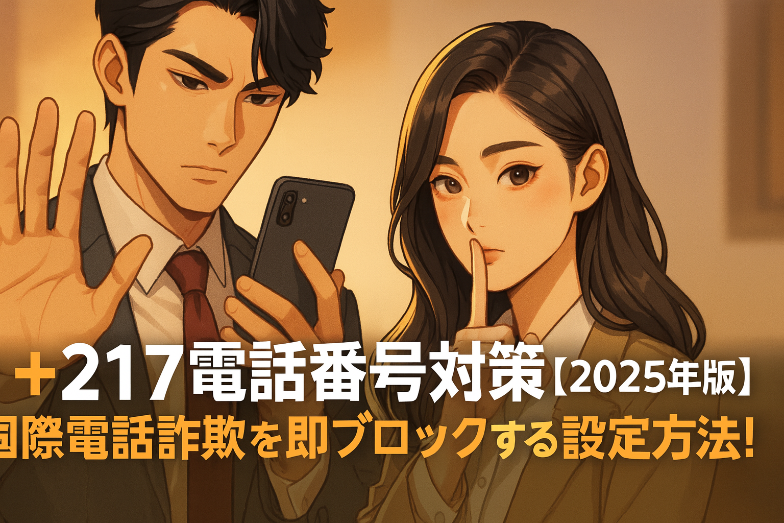 +217電話番号対策【2025年版】国際電話詐欺を即ブロックする設定方法！
