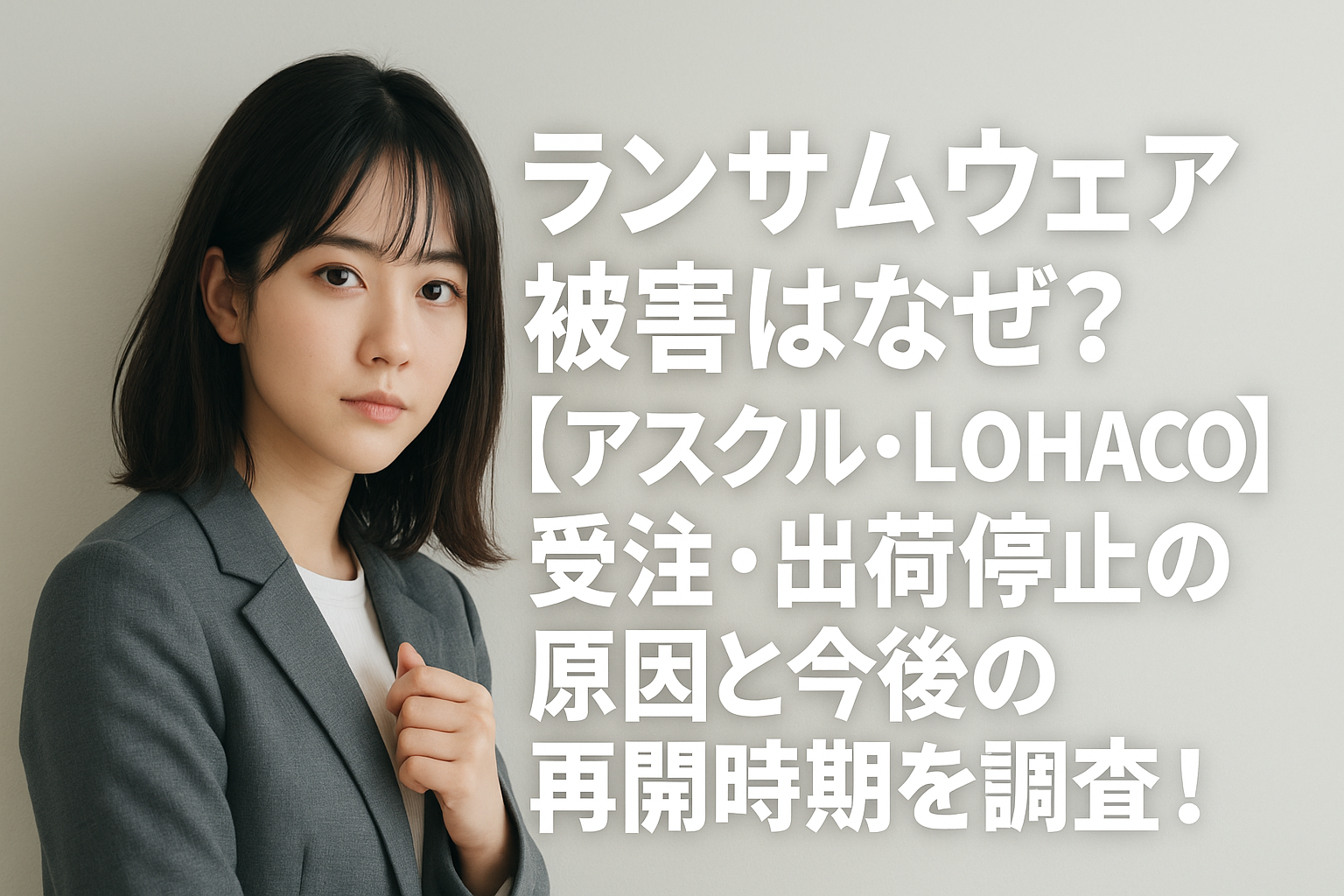 ランサムウェア被害はなぜ？【アスクル・LOHACO】受注・出荷停止の原因と今後の再開時期を調査！