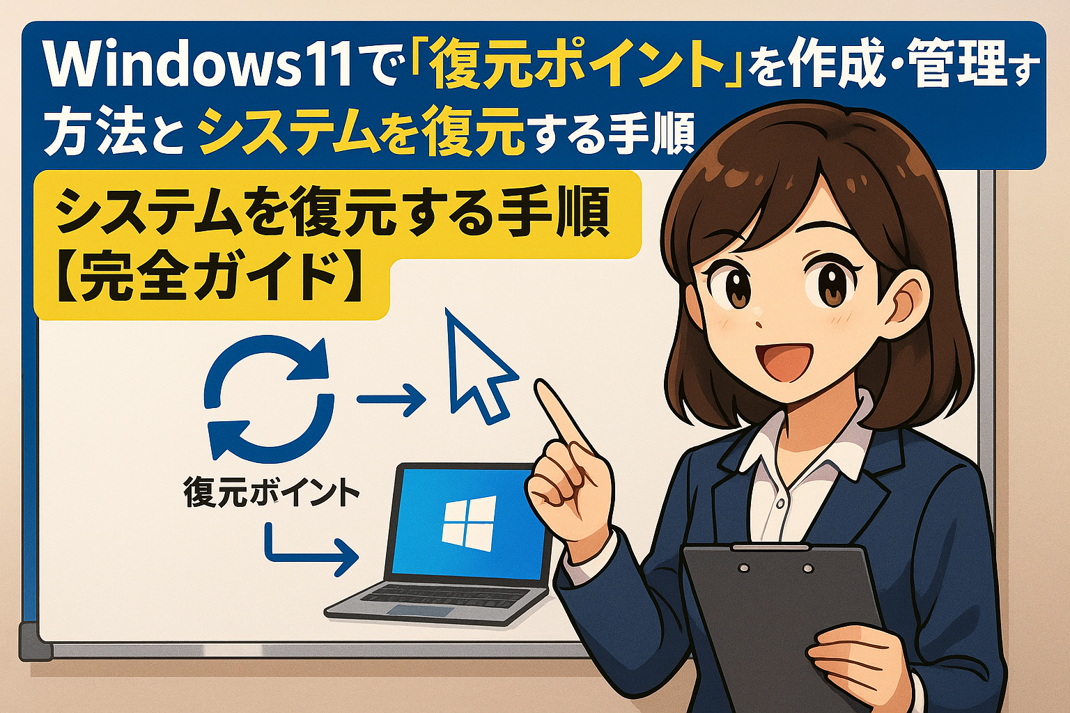 Windows 11で「復元ポイント」を作成・管理する方法と、システムを復元する手順【完全ガイド】