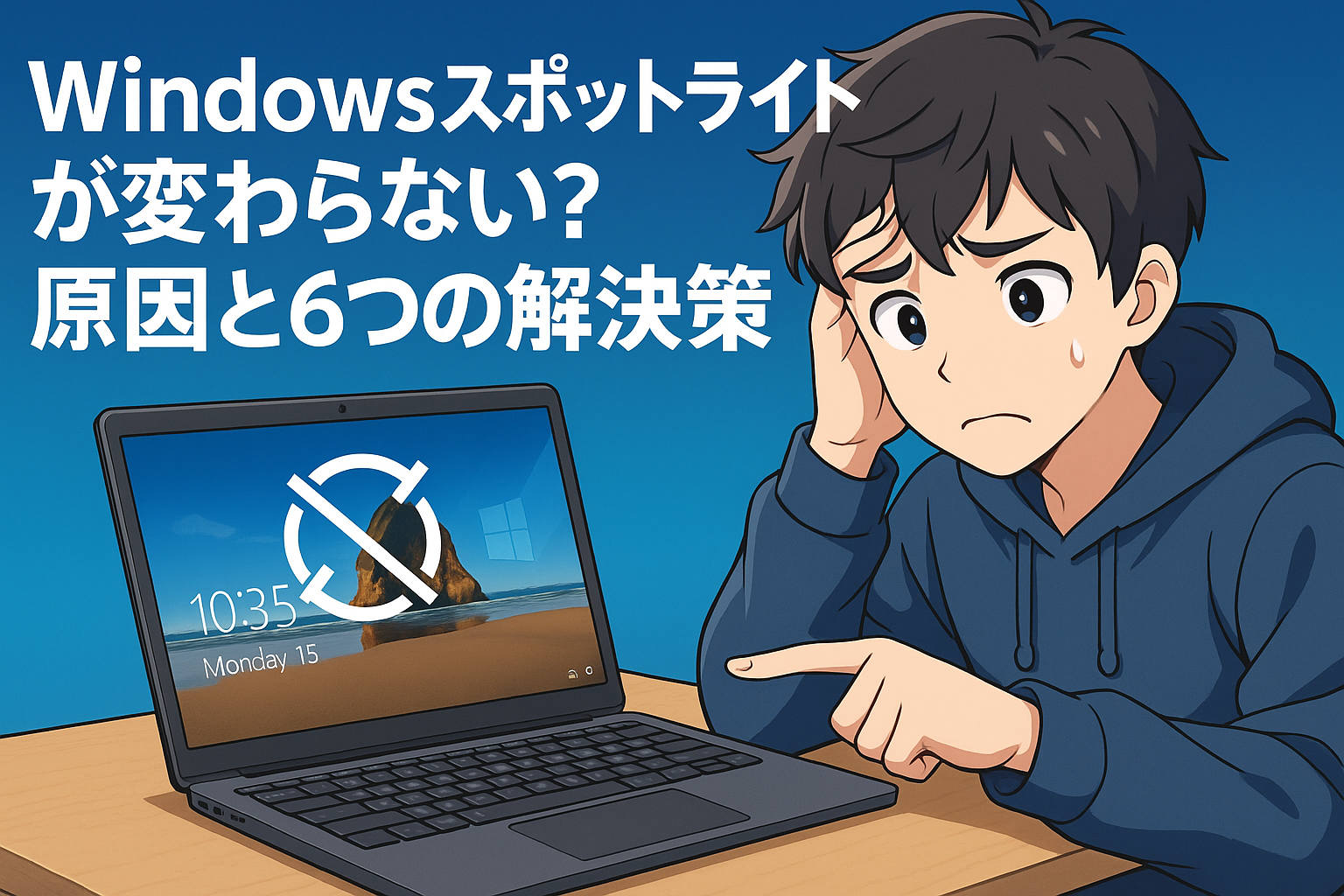 Windowsスポットライトが変わらない？原因と6つの解決策