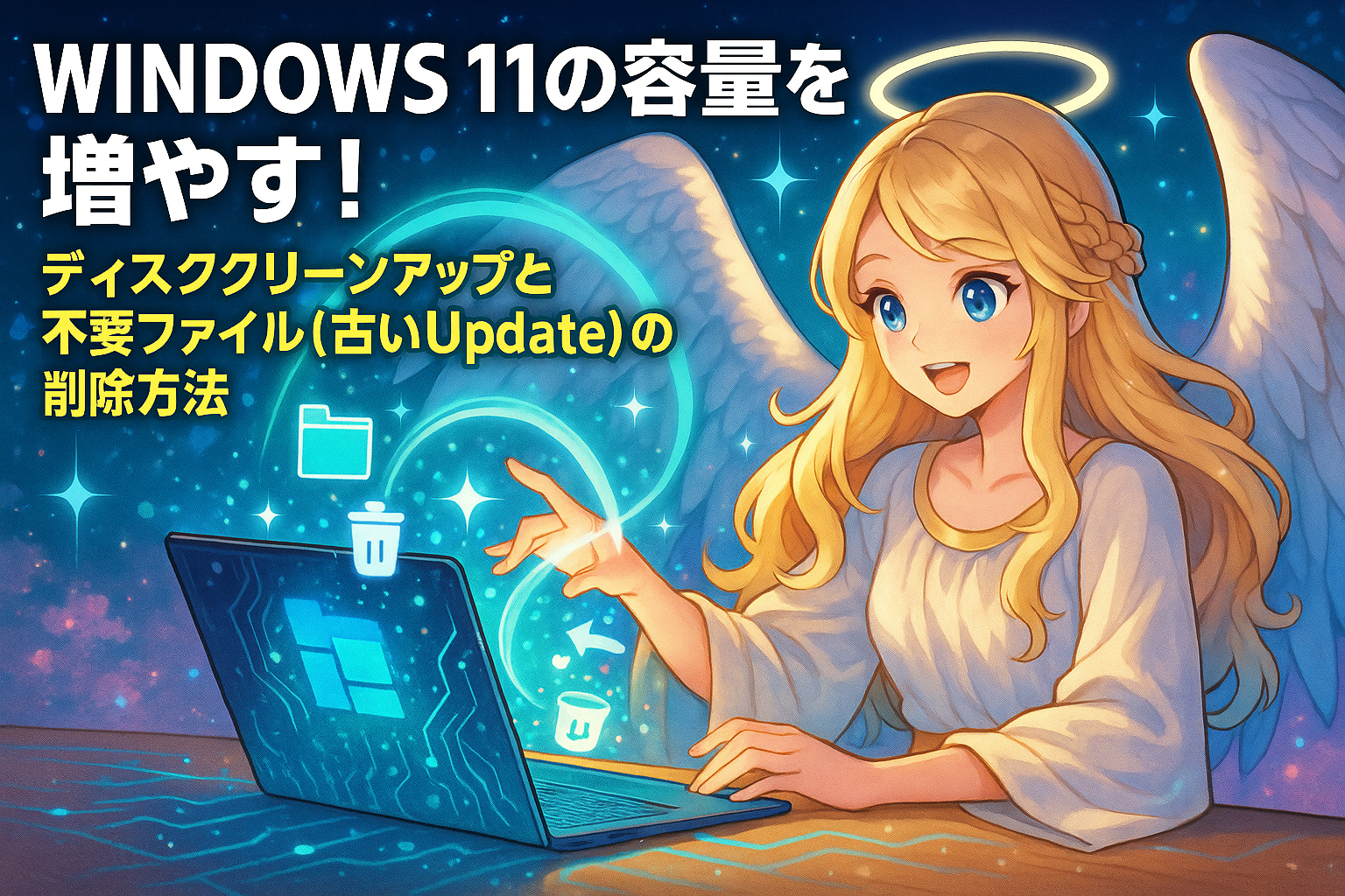Windows 11の容量を増やす!ディスククリーンアップと不要ファイル(古いUpdate)の削除方法