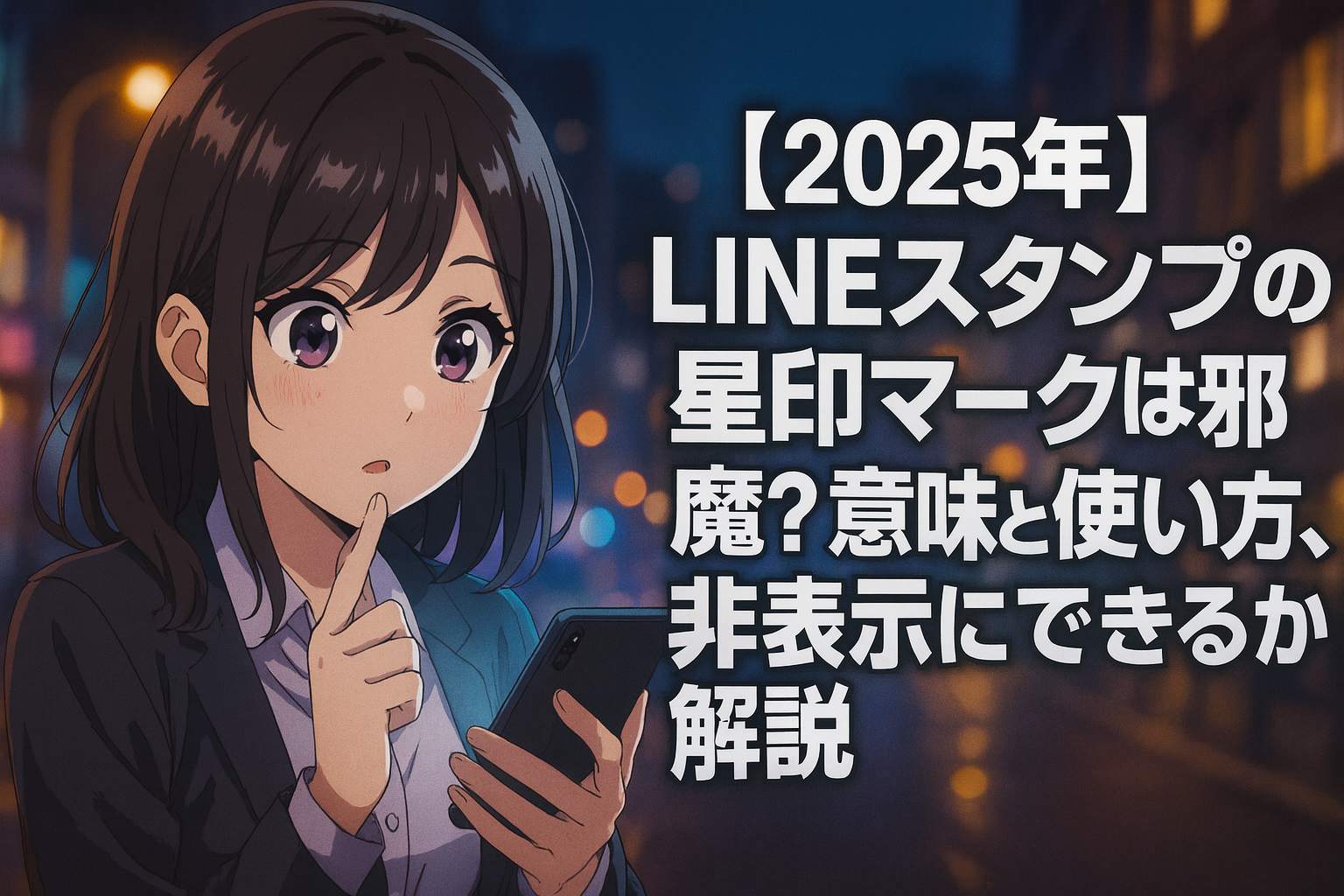 【2025年】LINEスタンプの星印マークは邪魔？意味と使い方、非表示にできるか解説