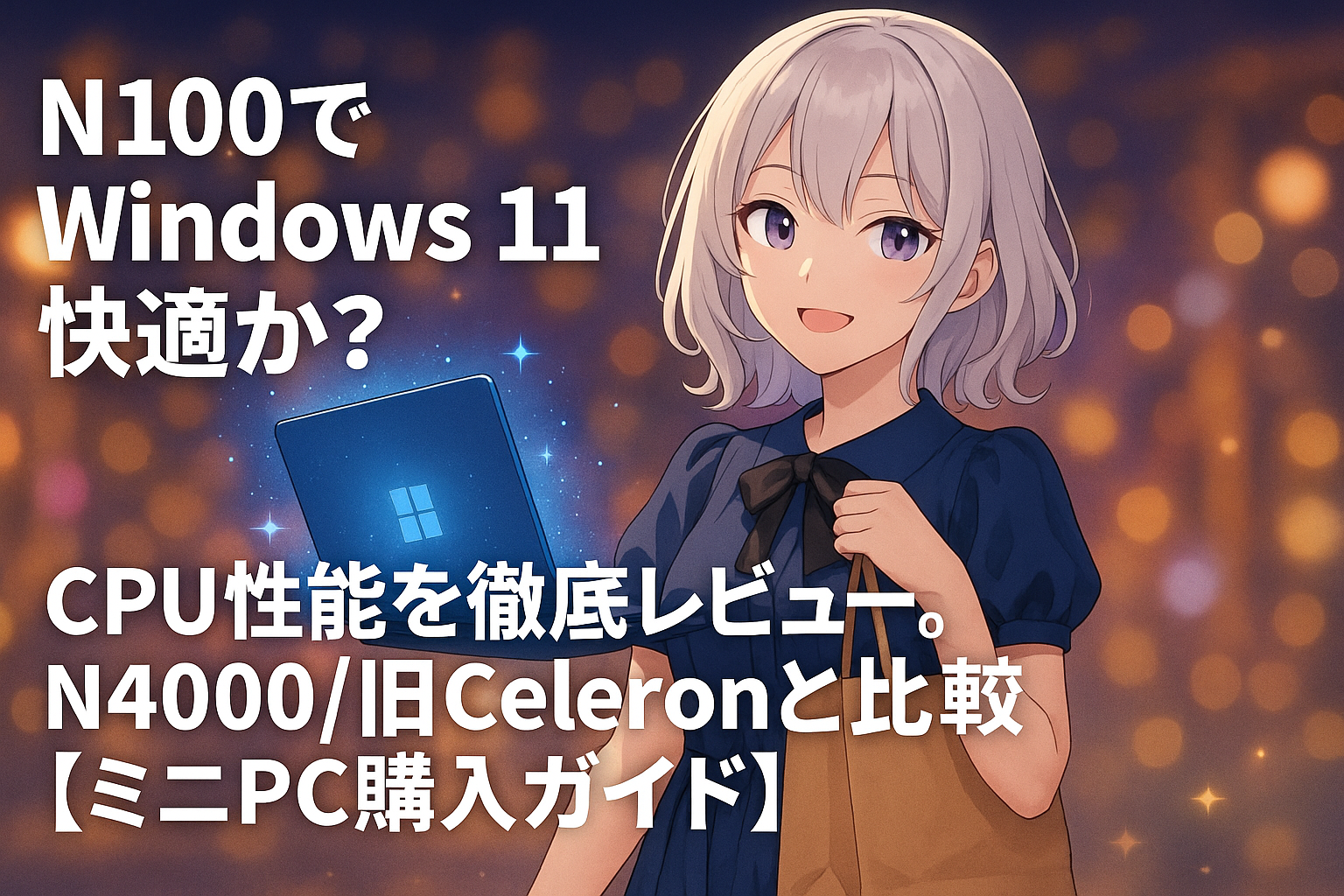 Win11搭載ミニPC「N100」CPUの性能レビュー。N4000/Celeronとの比較