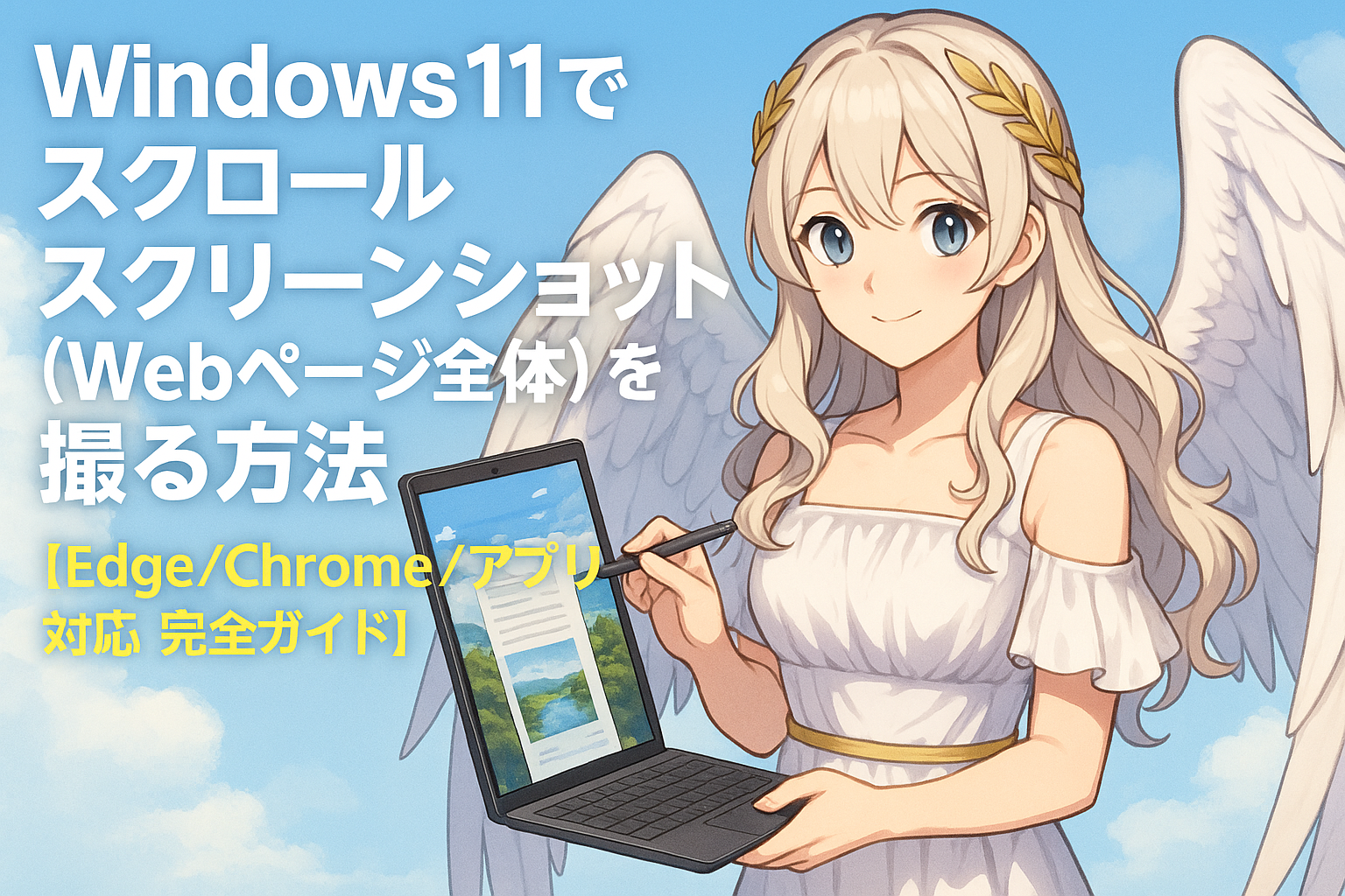 Windows11でスクロールスクリーンショット（Webページ全体）を撮る方法