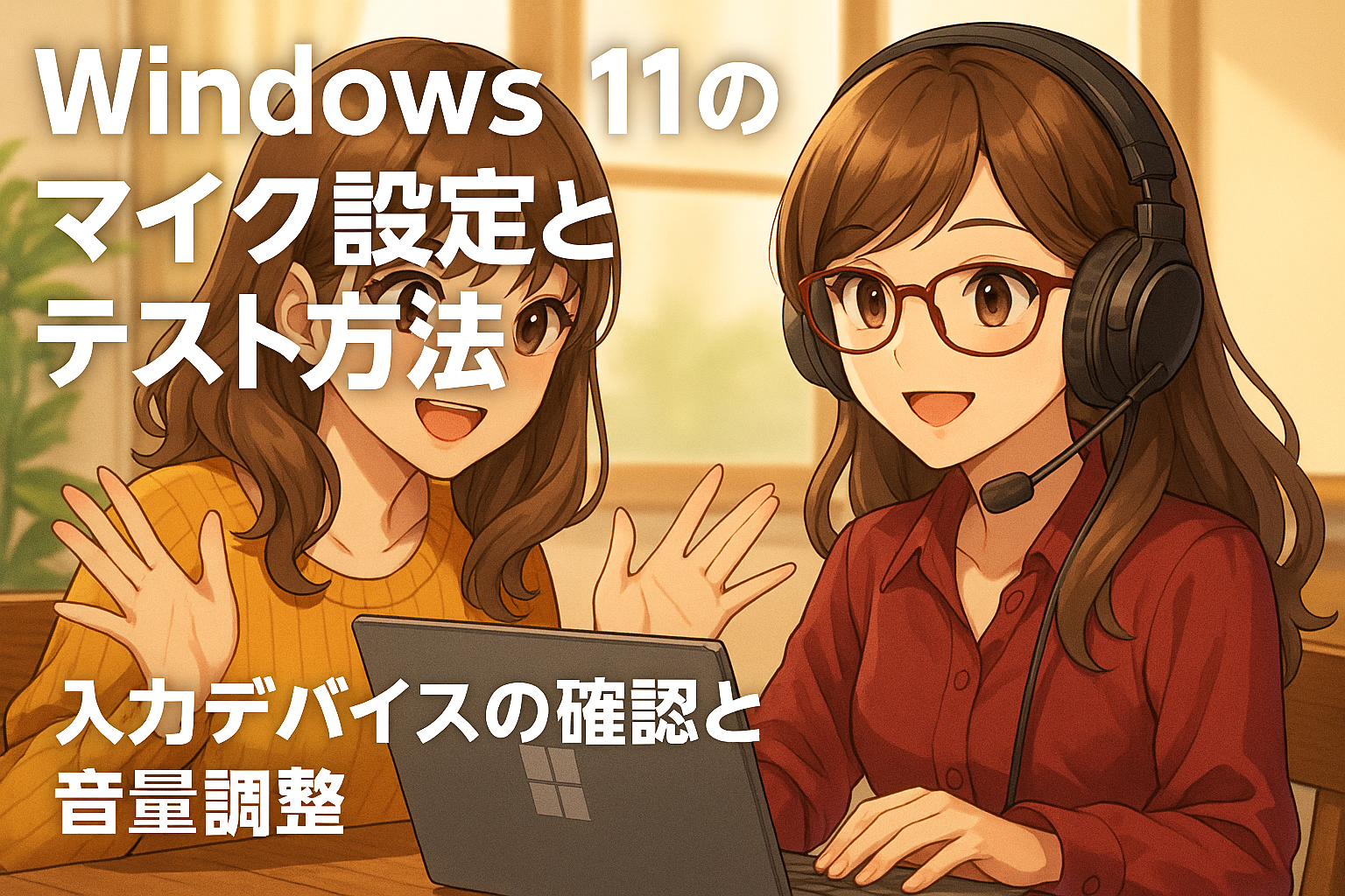 Windows 11のマイク設定とテスト方法。入力デバイスの確認と音量調整