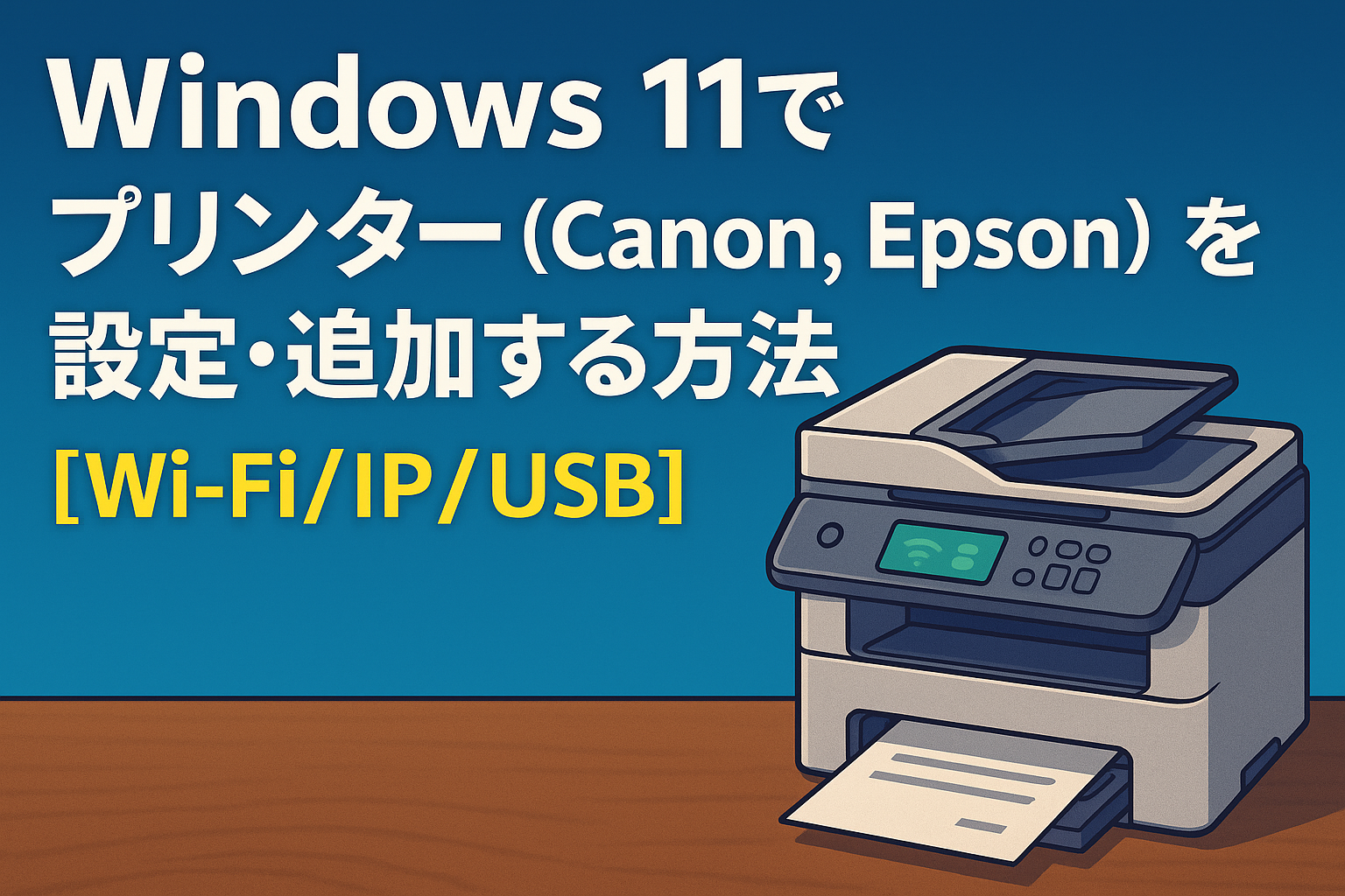 Windows 11でプリンター（Canon, Epson）を設定・追加する方法【Wi-Fi/IP/USB】