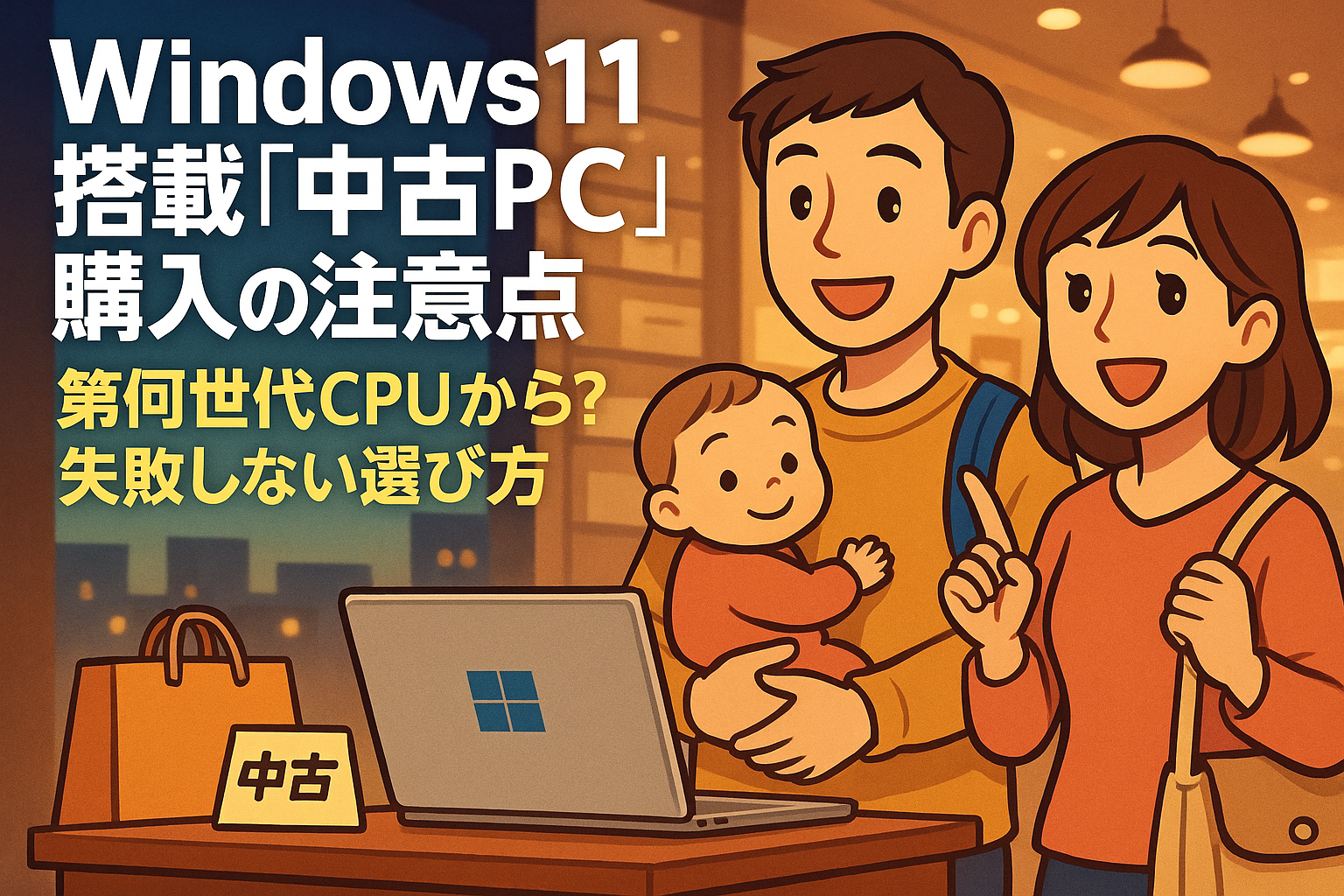 Windows11搭載「中古PC」購入の注意点。第何世代CPUから？失敗しない選び方