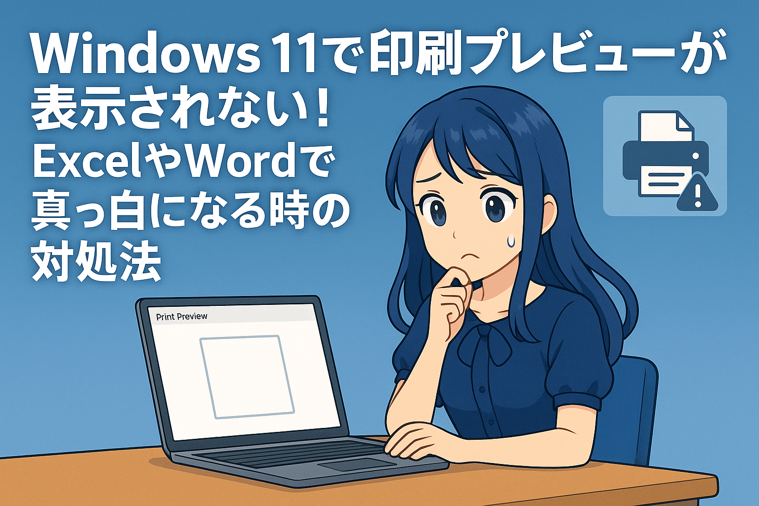 Windows 11で印刷プレビューが表示されない！ExcelやWordで真っ白になる時の対処法