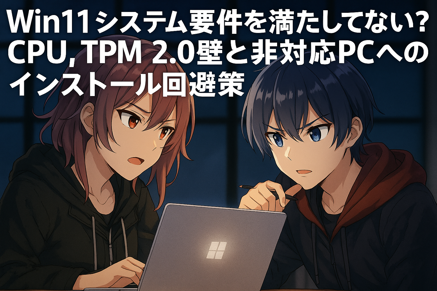 Windows11システム要件を満たしていない？CPU, TPM 2.0の壁と非対応PCへのインストール回避策