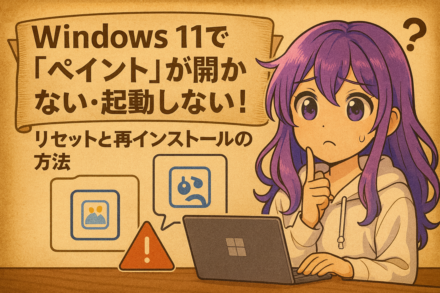 Windows 11で「ペイント」が開かない・起動しない！リセットと再インストールの方法