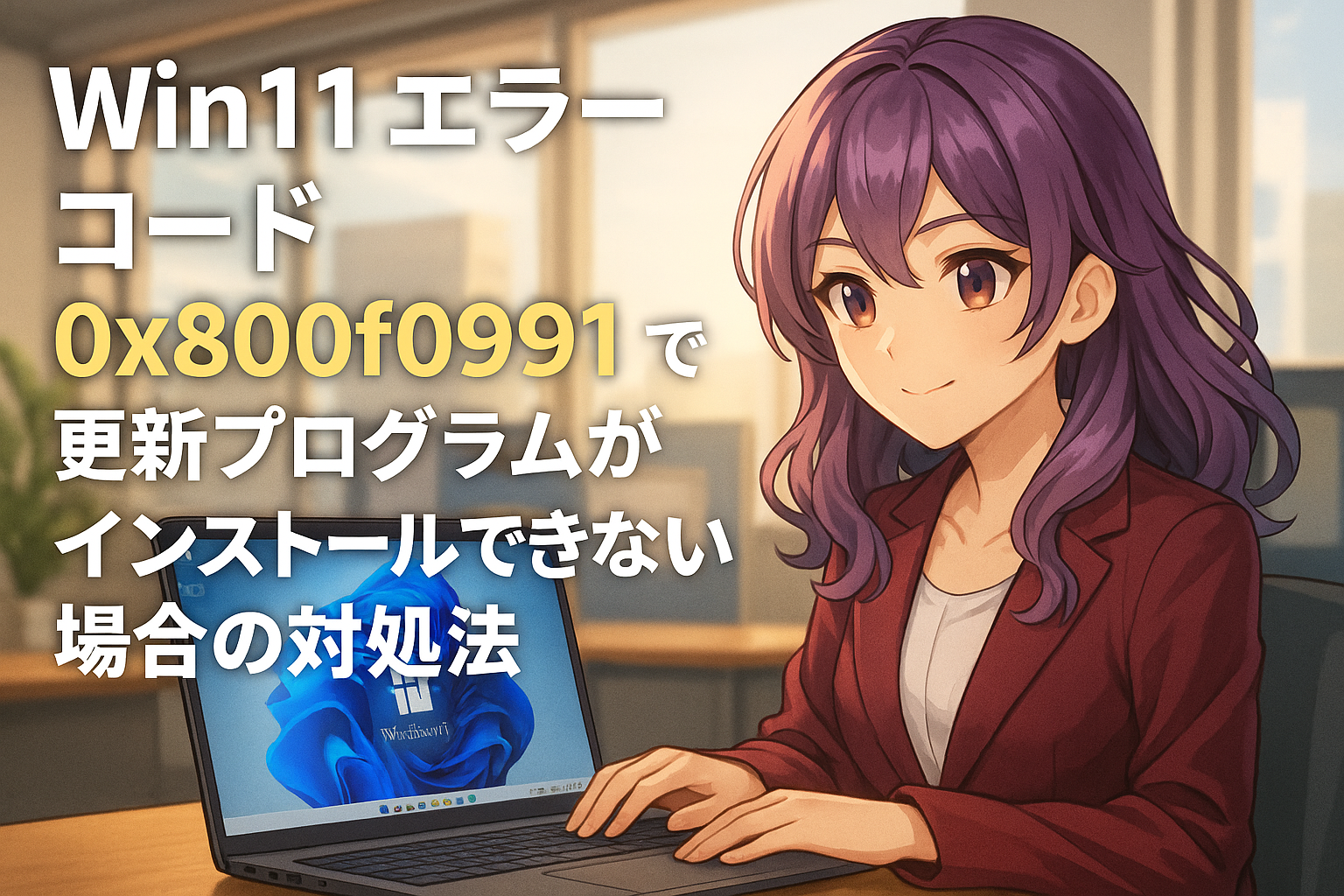 Win11 エラーコード 0x800f0991 で更新プログラムがインストールできない場合の対処法