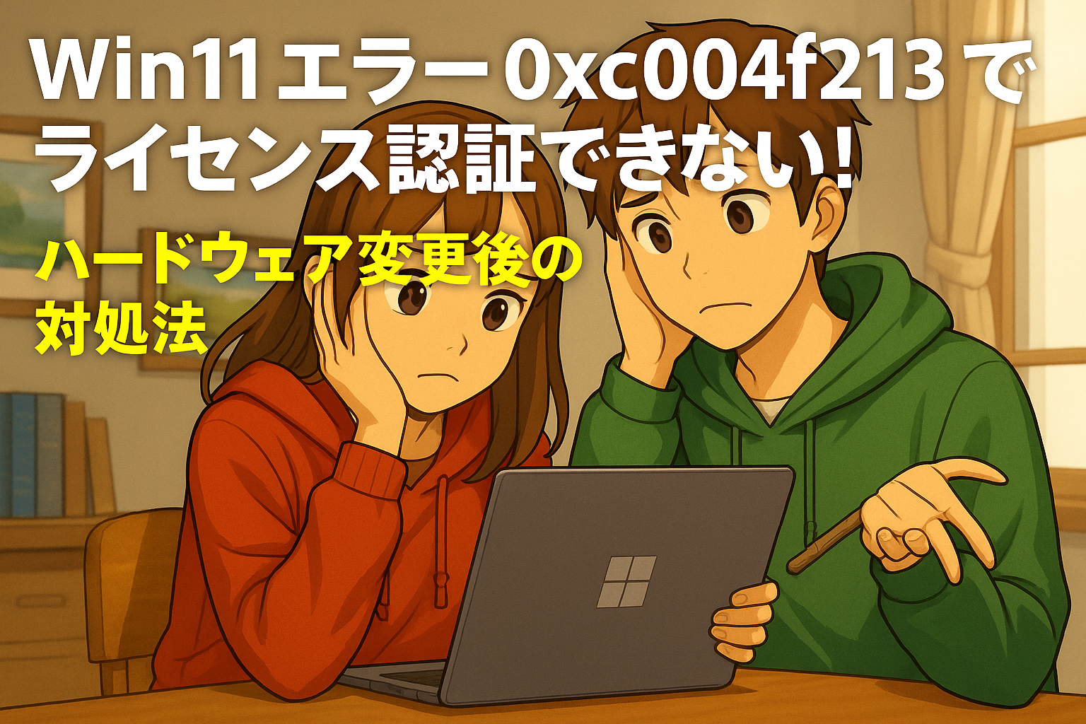 Win11 エラー 0xc004f213 でライセンス認証できない！ハードウェア変更後の対処法