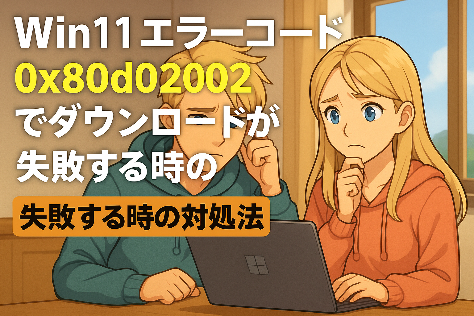 Win11 エラーコード 0x80d02002 でダウンロードが失敗する時の対処法