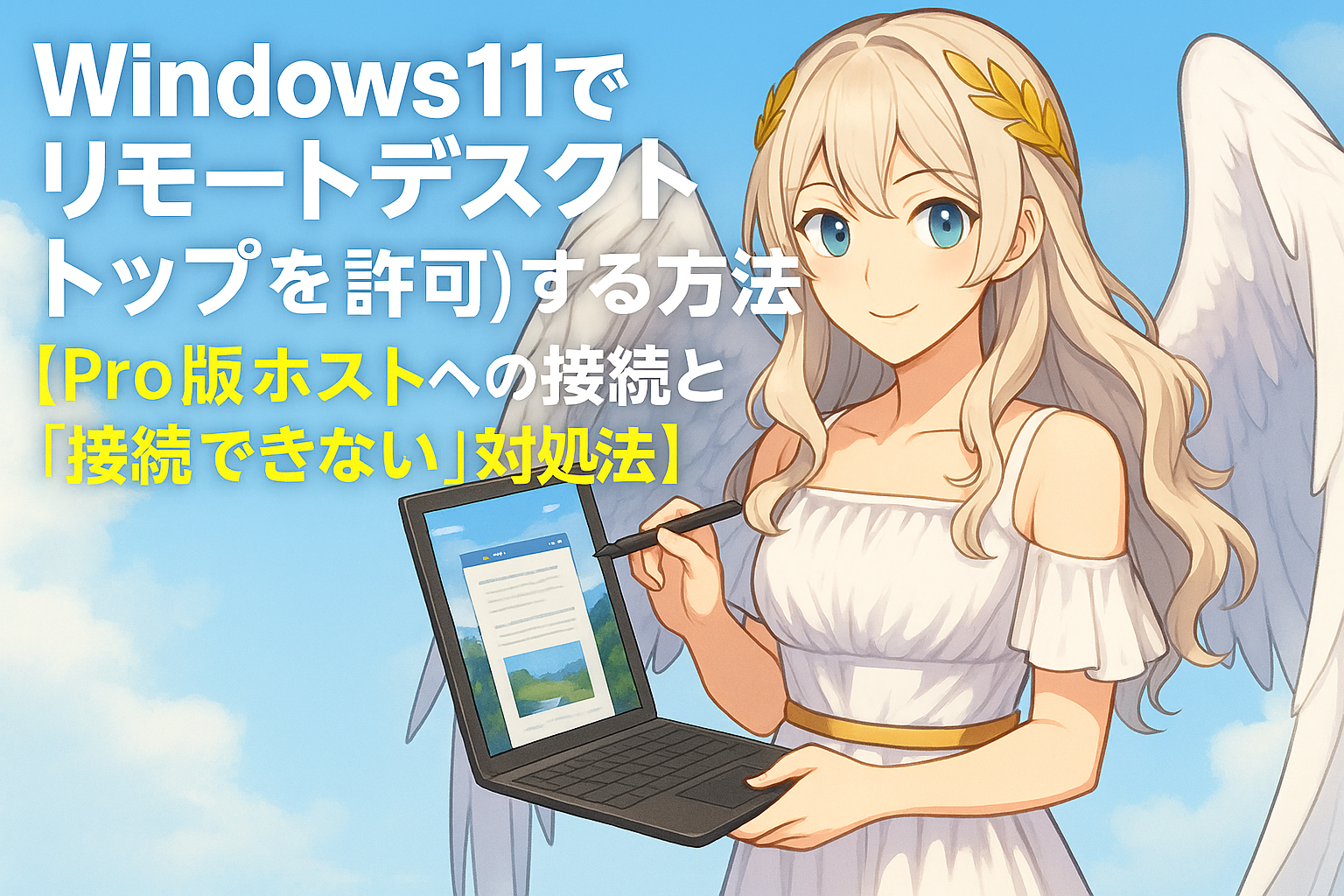 Win11でリモートデスクトップを設定（許可）する方法。Pro版ホストへの接続と「接続できない」対処法