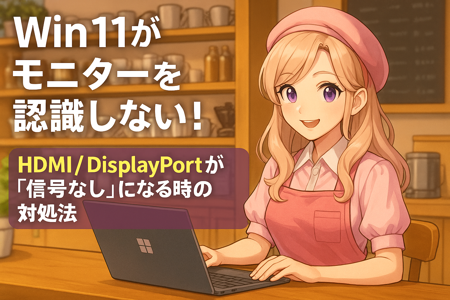 Win11がモニターを認識しない！HDMI/DisplayPortが「信号なし」になる時の対処法
