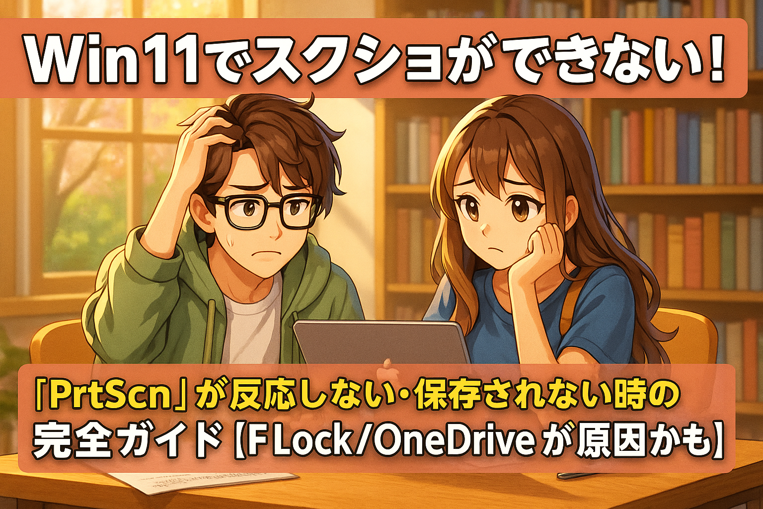 Win11でスクショができない！「PrtScn」が反応しない・保存されない時の完全ガイド【F Lock/OneDriveが原因かも】