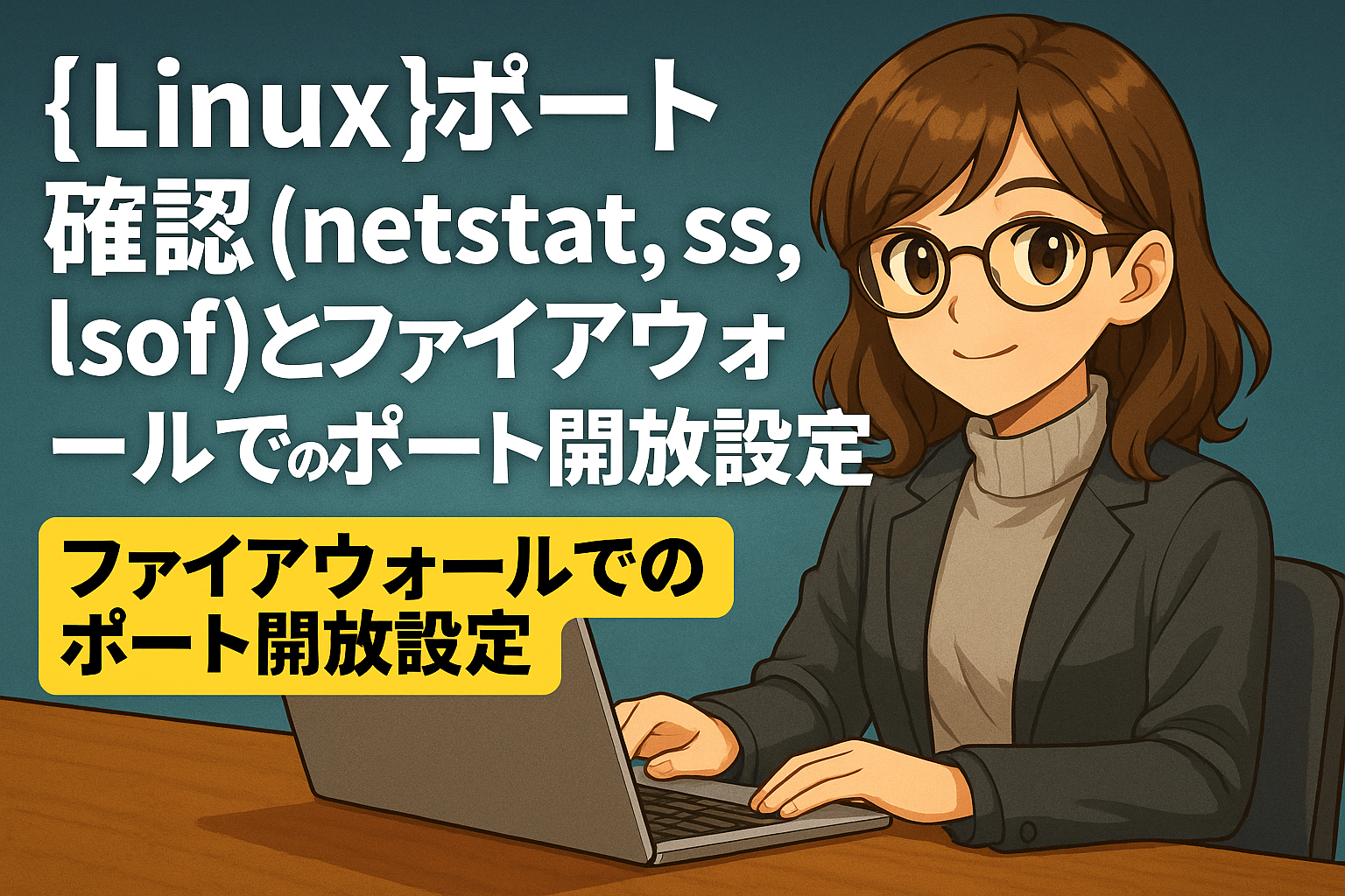 【Linux】ポート確認 (netstat, ss, lsof) とファイアウォールでのポート開放設定