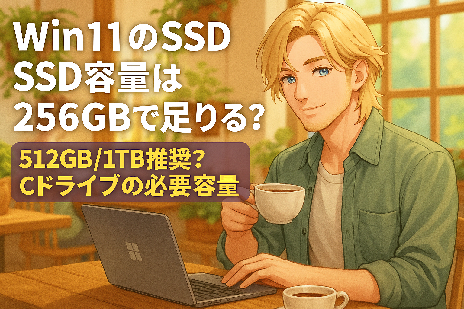 Win11のSSD容量は256GBで足りる？512GB/1TB推奨？Cドライブの必要容量