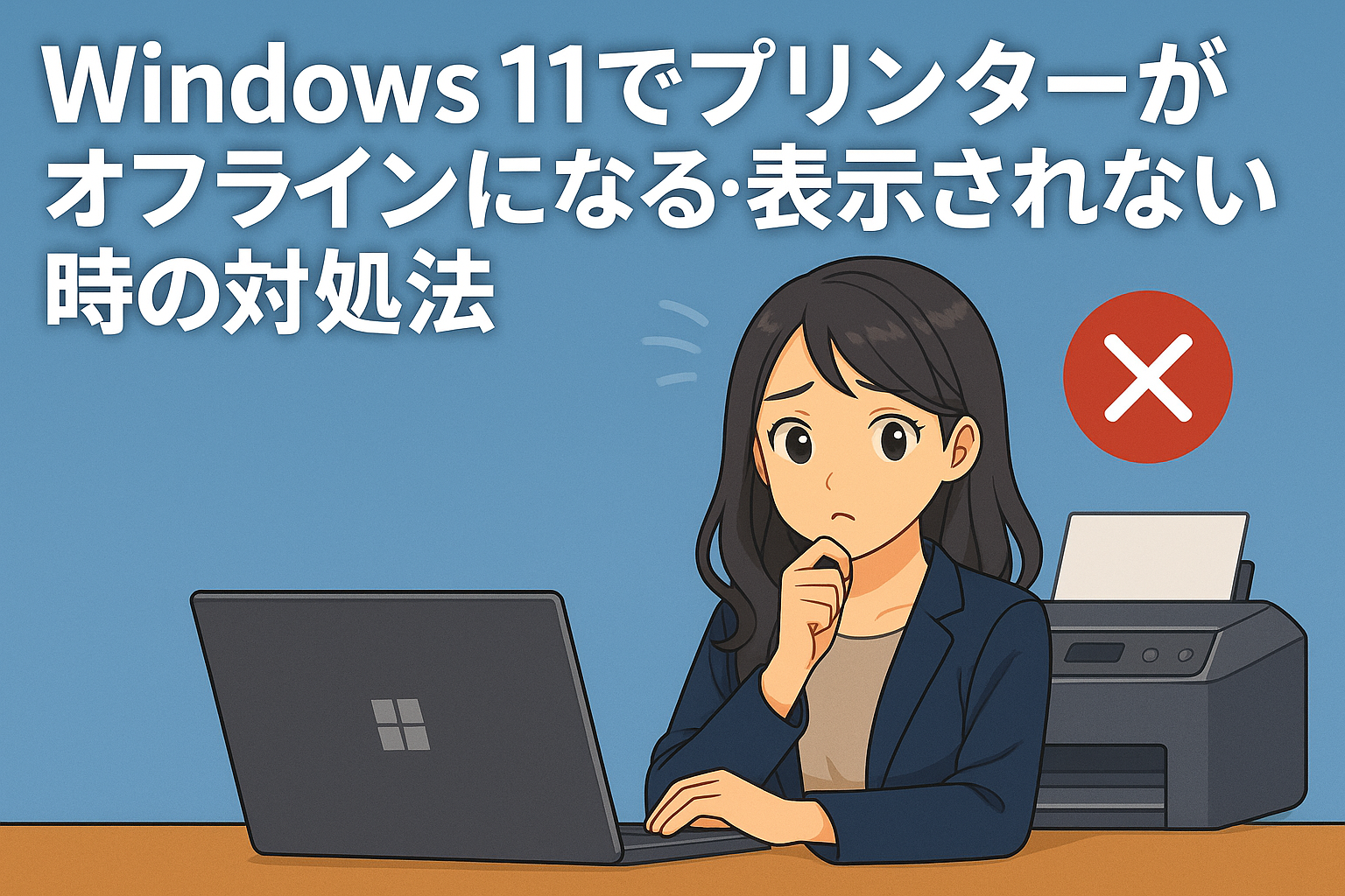 Windows 11でプリンターがオフラインになる・表示されない時の対処法