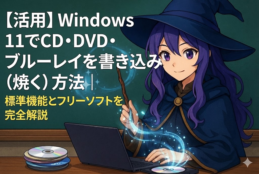 【活用】Windows 11でCD・DVD・ブルーレイを書き込み（焼く）方法｜標準機能とフリーソフトを完全解説
