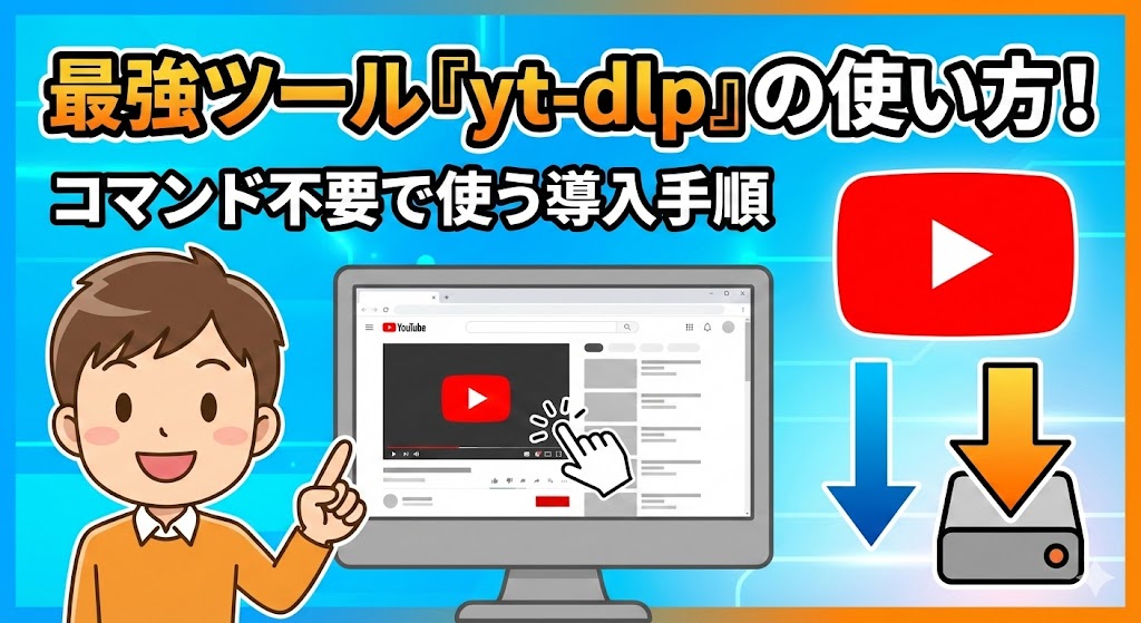 最強ツール「yt-dlp」の使い方！コマンド不要で使う導入手順