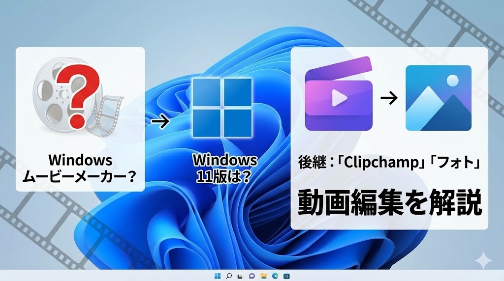 Windows 11版ムービーメーカーは？後継の「Clipchamp」「フォト」での動画編集を解説