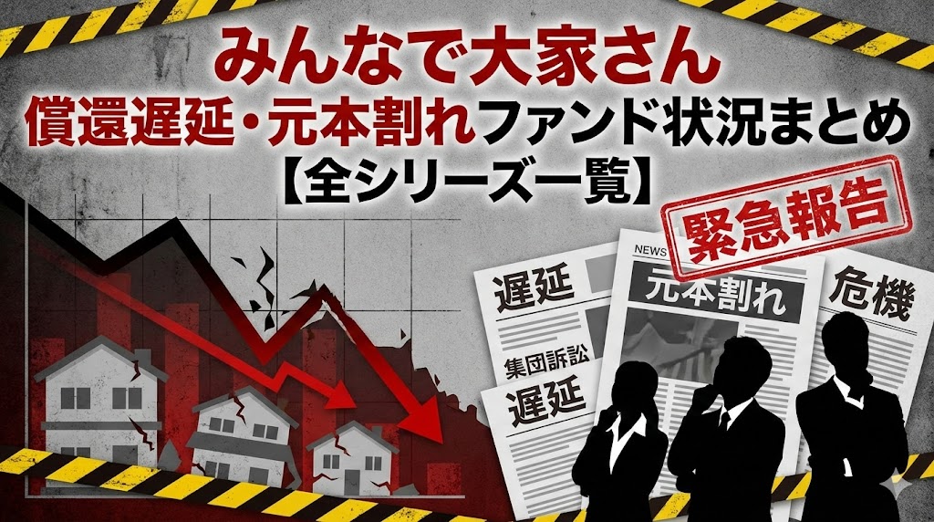 【全シリーズ一覧】みんなで大家さんの償還遅延・元本割れファンド状況まとめ