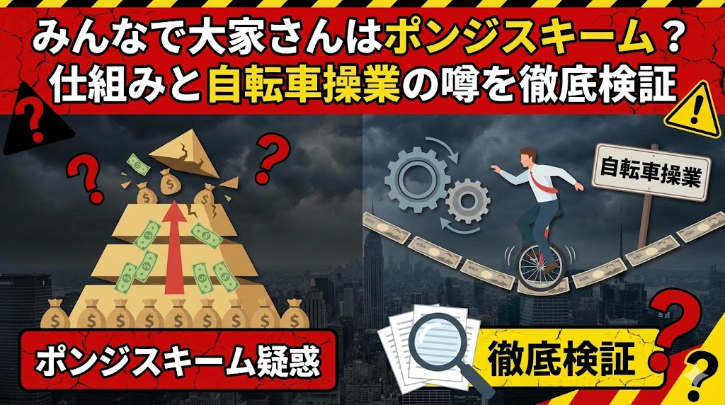 みんなで大家さんはポンジスキーム？仕組みと自転車操業の噂を徹底検証