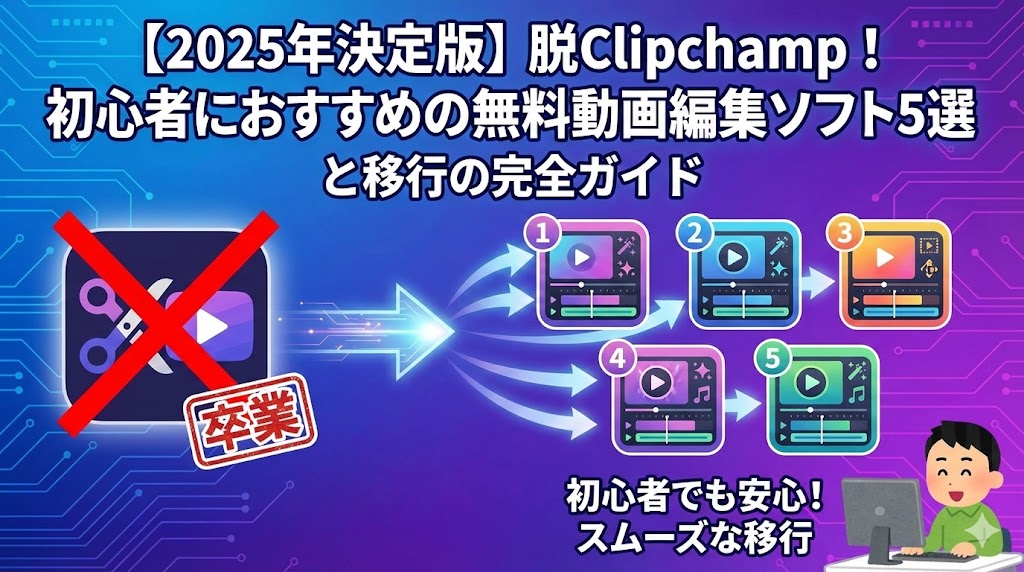 【2025年決定版】脱Clipchamp！初心者におすすめの無料動画編集ソフト5選と移行の完全ガイド
