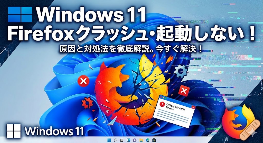 Windows 11でFirefoxがクラッシュする・起動しない時の原因と対処法