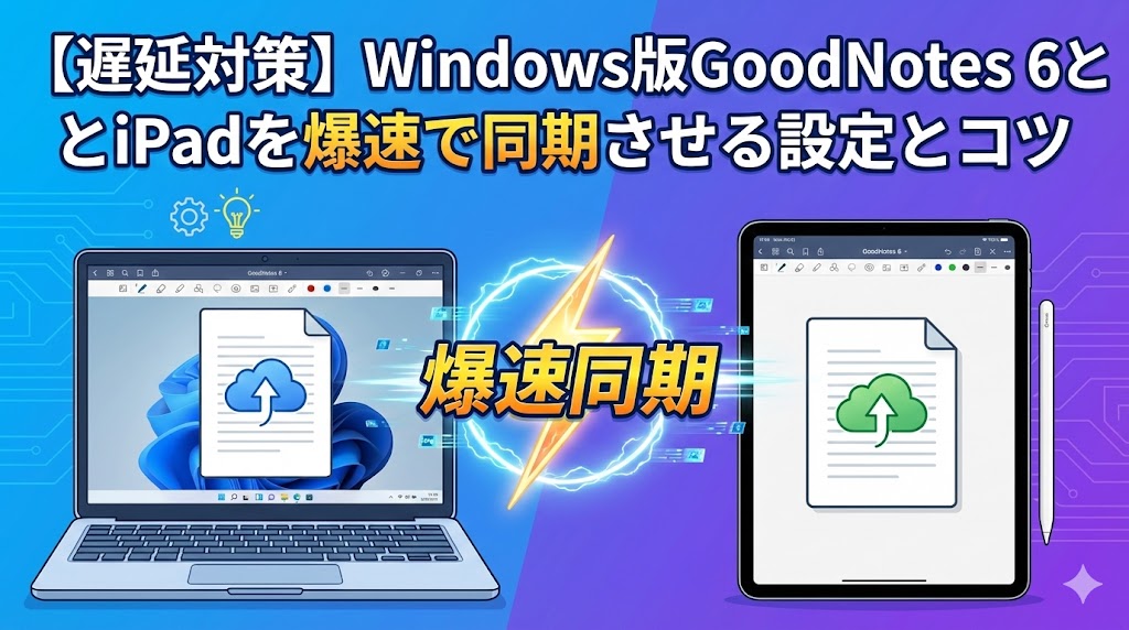 【遅延対策】Windows版GoodNotes 6とiPadを爆速で同期させる設定とコツ