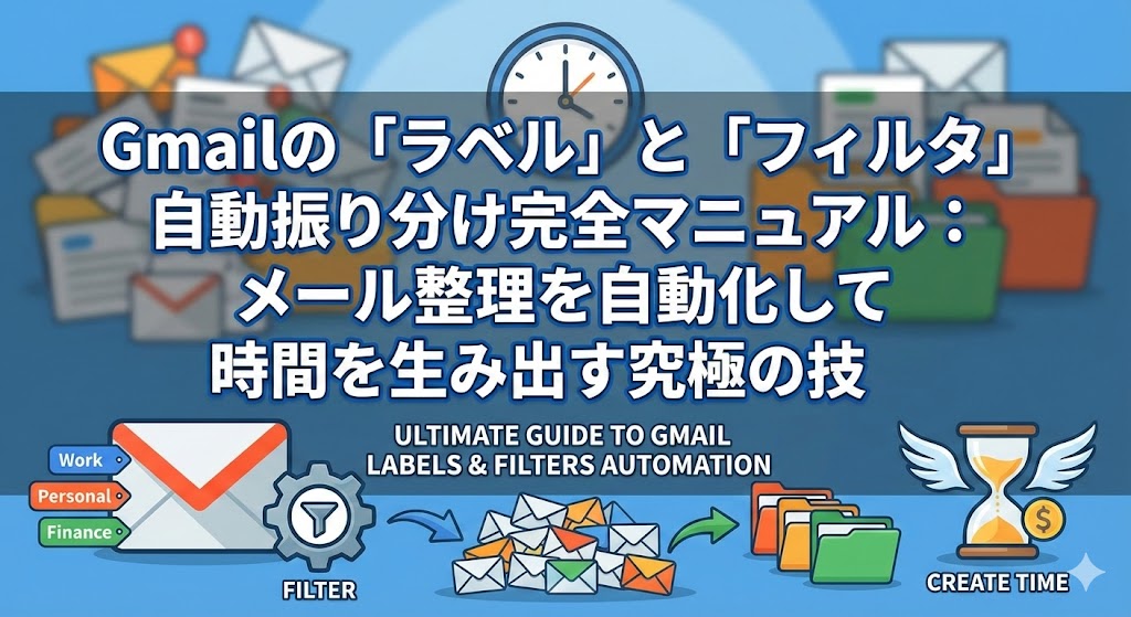 Gmailの「ラベル」と「フィルタ」自動振り分け完全マニュアル：メール整理を自動化して時間を生み出す究極の技