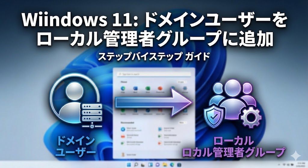 Windows 11でドメインユーザーをローカルPCの管理者グループに追加する方法