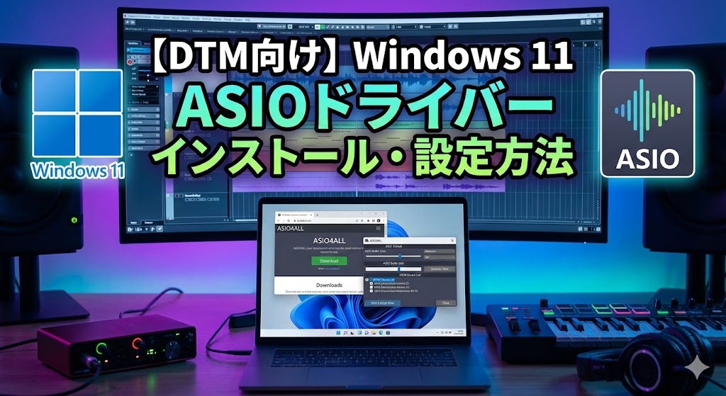 【DTM向け】Windows 11にASIOドライバー（ASIO4ALL等）をインストール・設定する方法