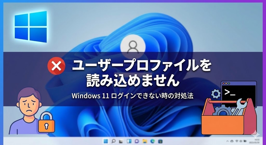 「ユーザープロファイルを読み込めません」と表示されWindows 11にログインできない時の対処法