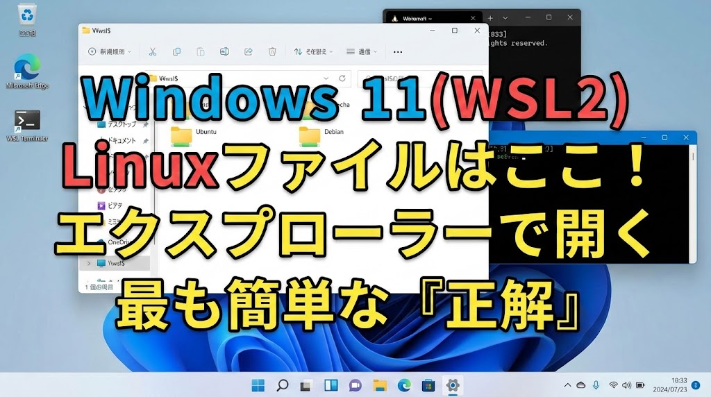 Windows 11 (WSL2) のLinuxファイルはどこ？エクスプローラーから開く最も簡単な「正解」