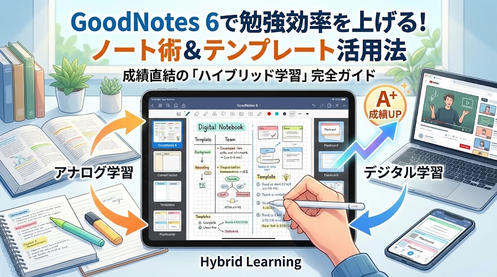 GoodNotes 6で勉強効率を上げる！ノート術＆テンプレート活用法｜成績直結の「ハイブリッド学習」完全ガイド
