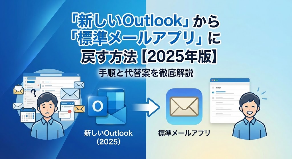 「新しいOutlook」から「標準メールアプリ」に戻す方法【2025年版】