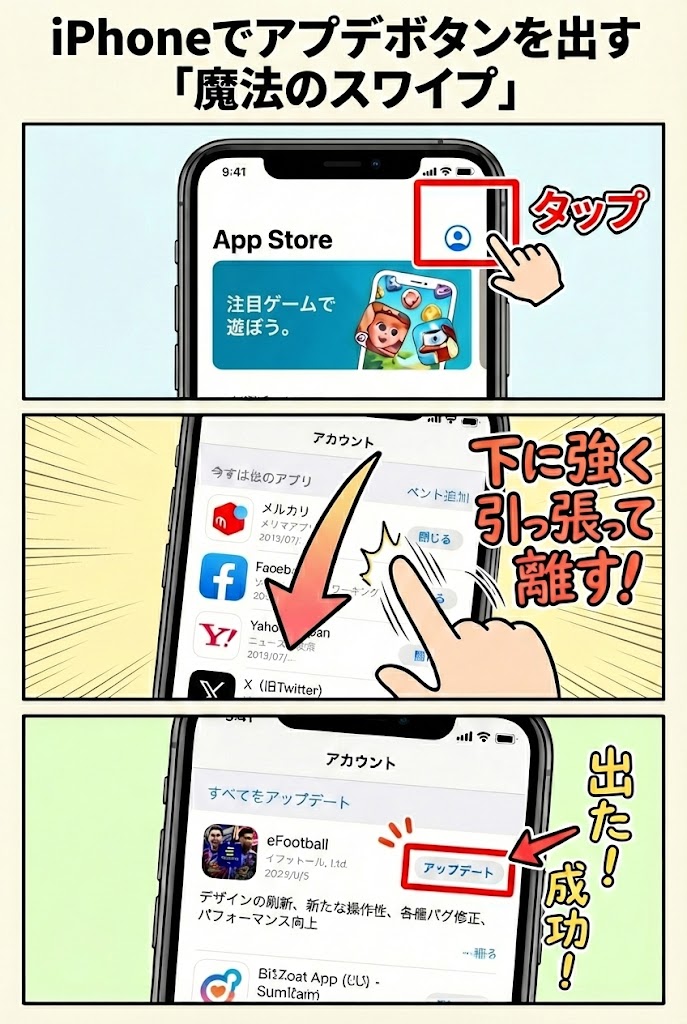 【eFootball】アップデートボタンがない時の対処法!iPhone/Android別の強制更新テク