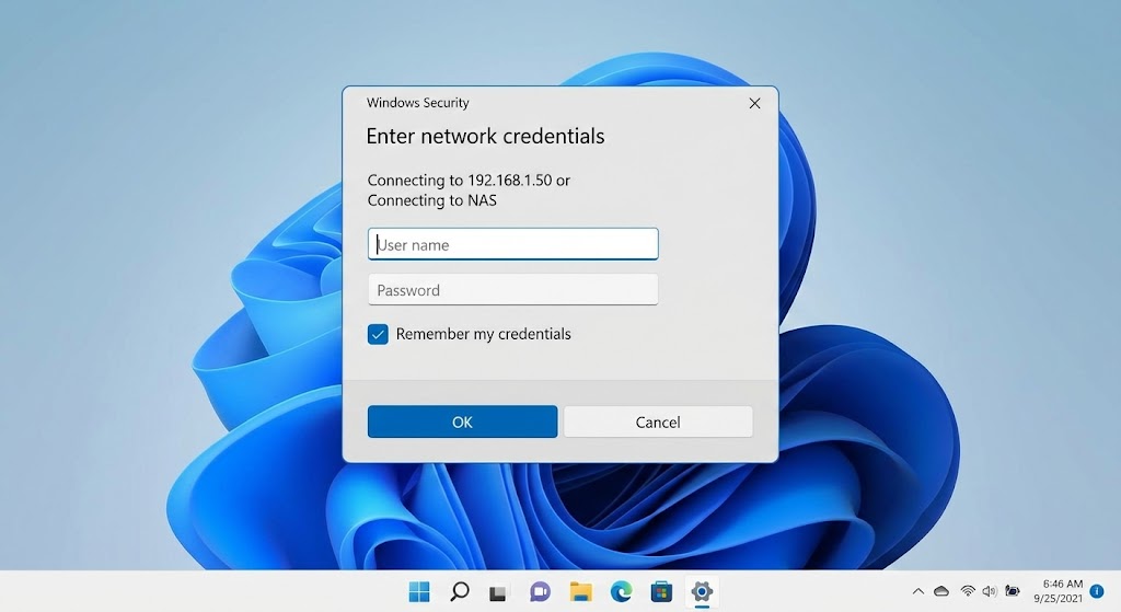 展開されたメニューから「ネットワークドライブの割り当て」を選択している様子